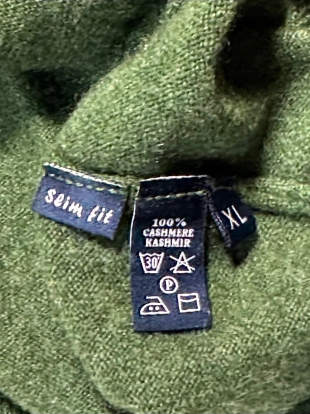 ROLEX Wimbledon VTG Forest Green Full Dual-Zip Cashmere Sweater Made in Italy XL - Picture 5 of 16